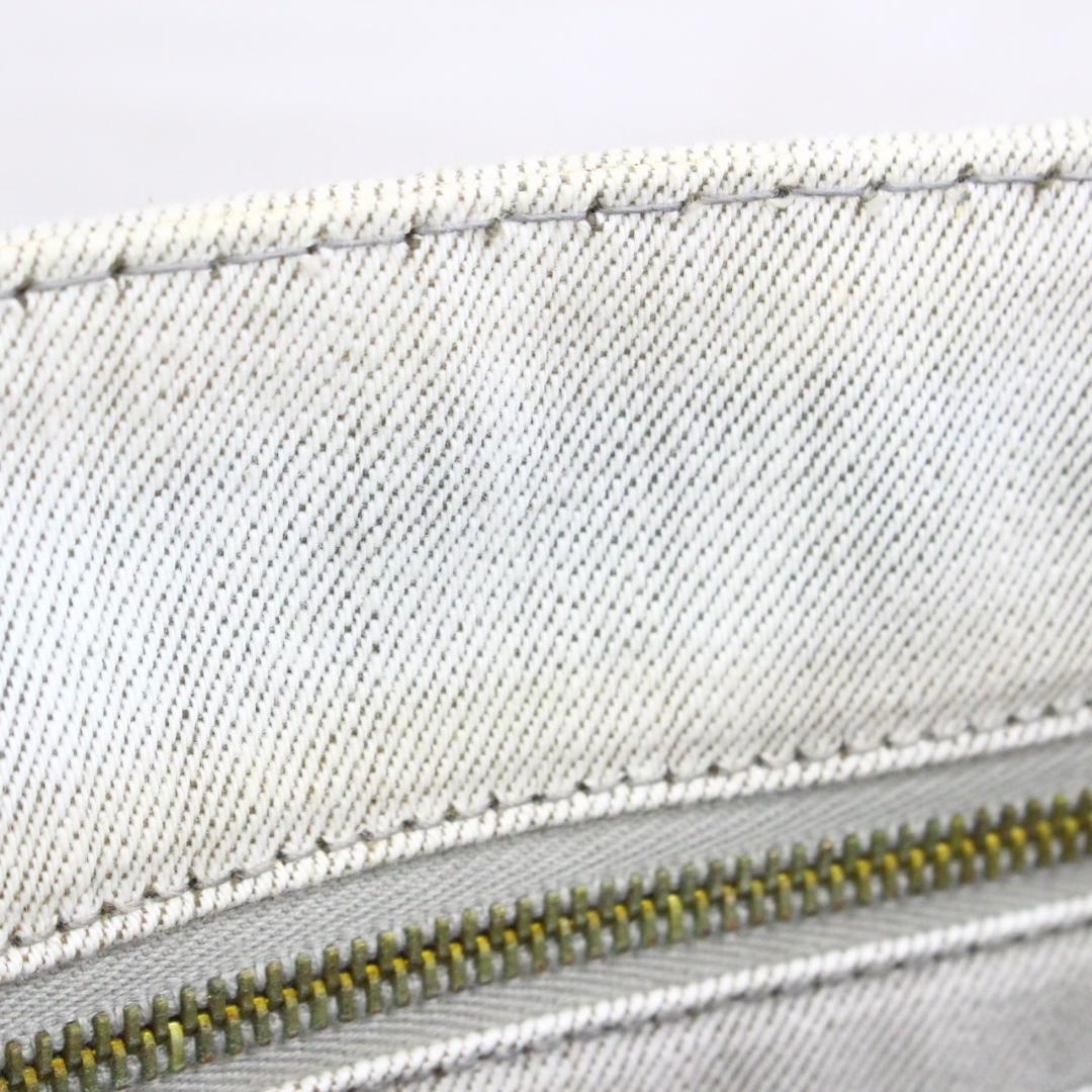 ◇良品 PRADA 2Way ハンドバッグ カナパ デニム ビアンコ Mサイズ