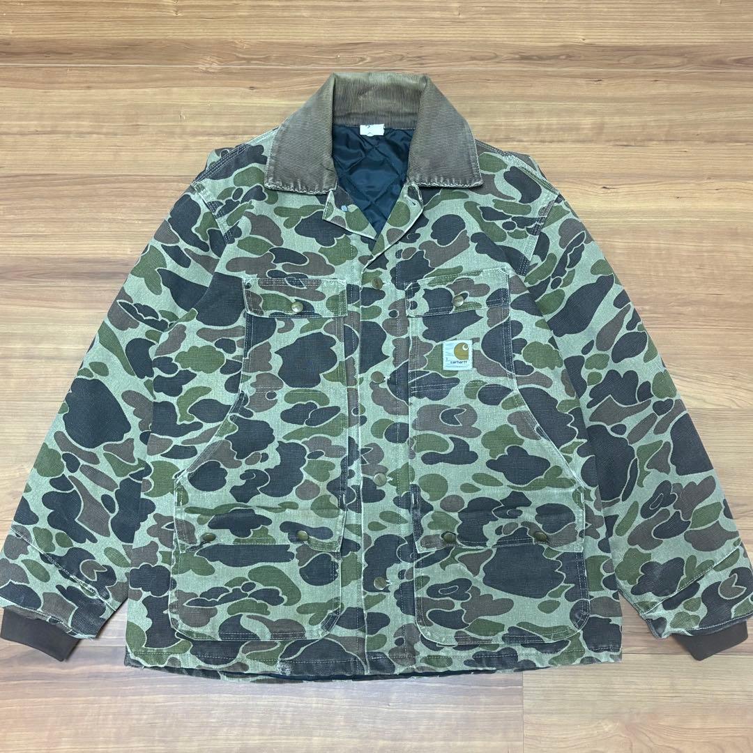 【80's激レア 美品】Carhartt ダックカモ ハンティングジャケット L