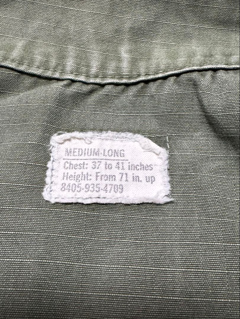 ジャングルファティーグ 4th M-L 68年 米軍実物