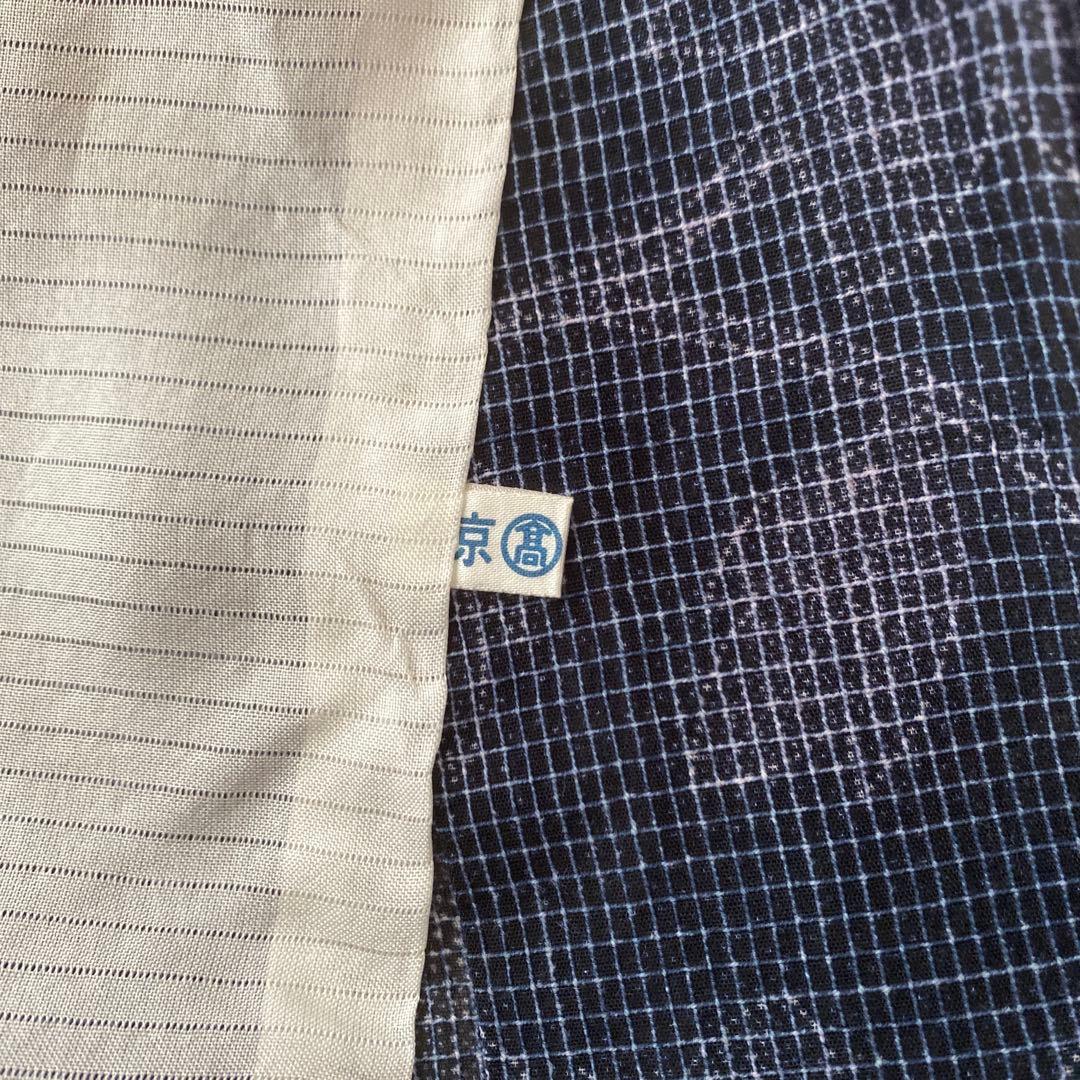 綿紅梅　ネイビー浴衣