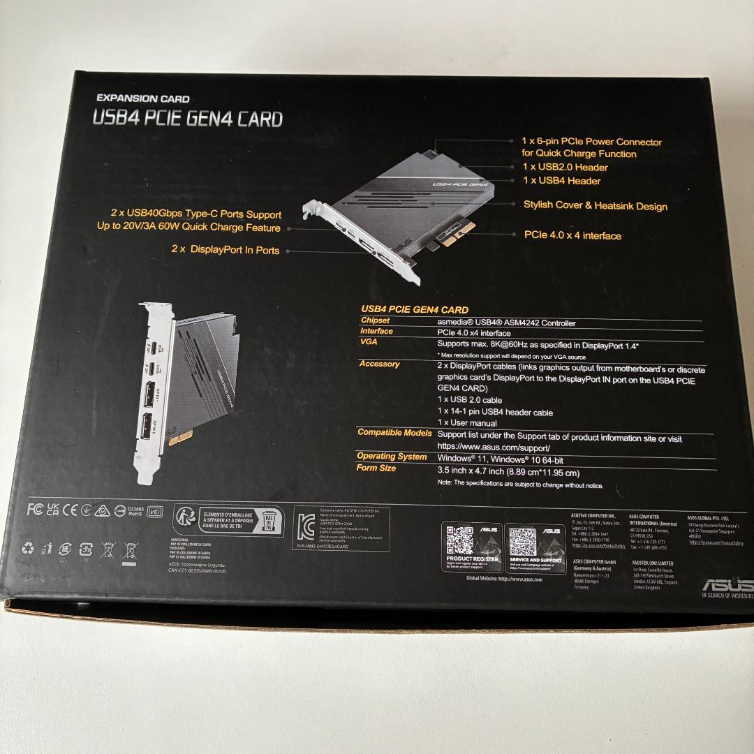 USB4 PCIE GEN4 CARD 開封済み