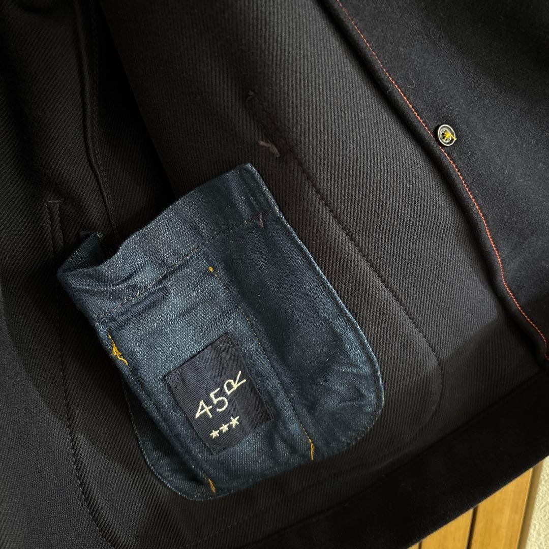 ネイビー テーラードジャケット ゴールドボタン