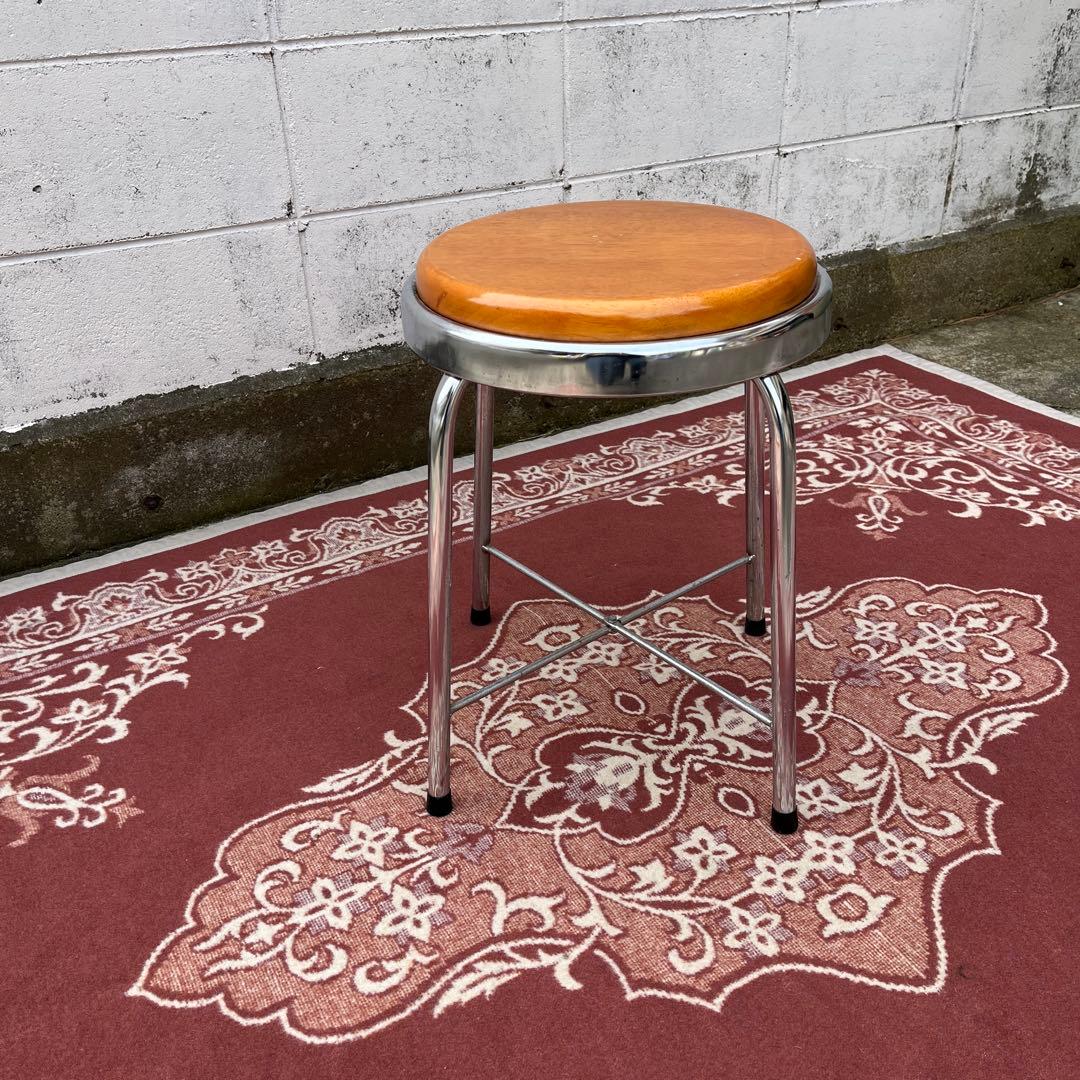 ビンテージ品 古家具◼︎チトセ 丸椅子 ラウンドスツール A