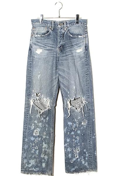 DAIRIKU ダイリク Damage Straight Denim Pants