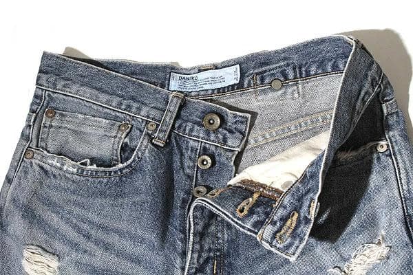 DAIRIKU ダイリク Damage Straight Denim Pants