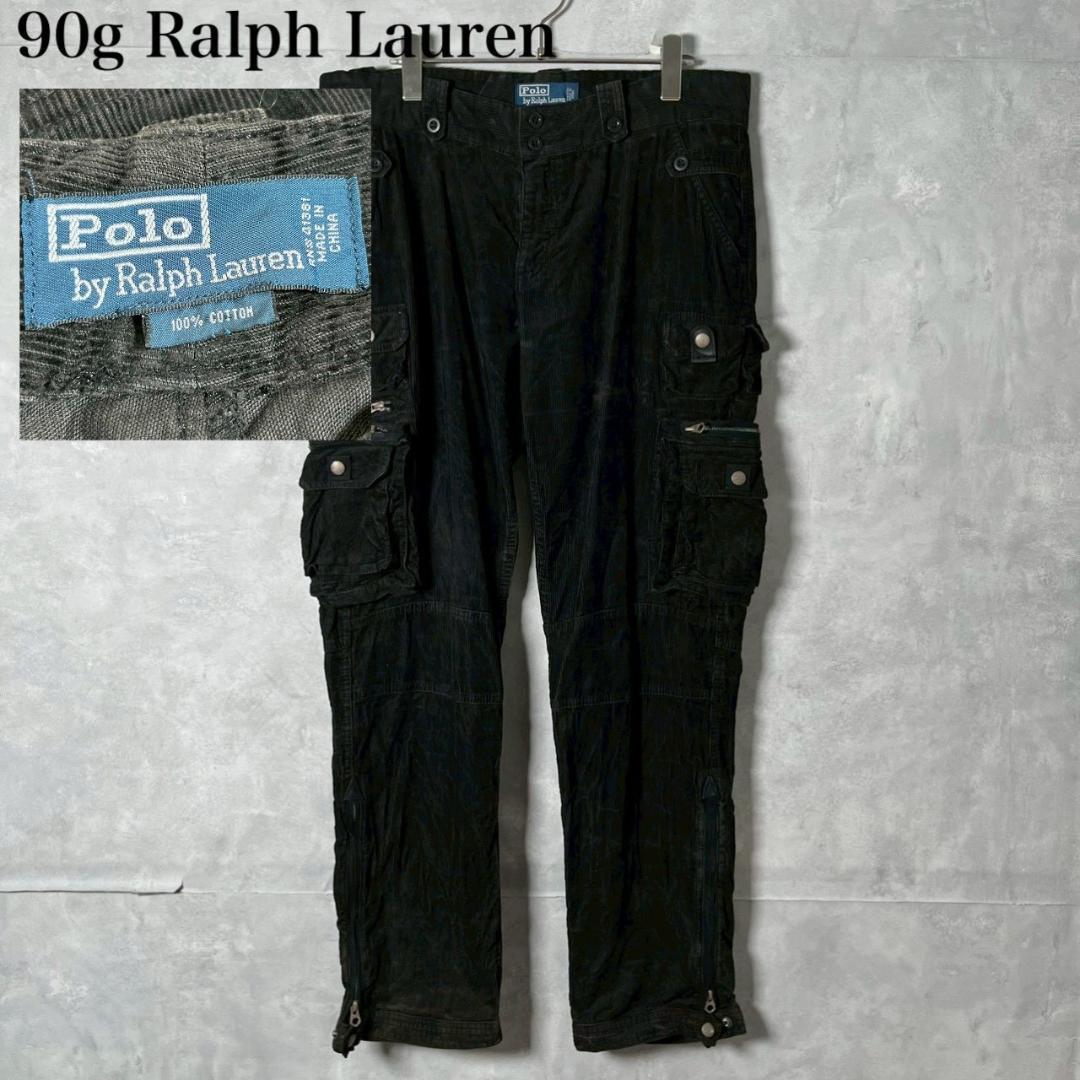 ギミック 90s Ralph Lauren コーデュロイ　カーゴパンツ PM44