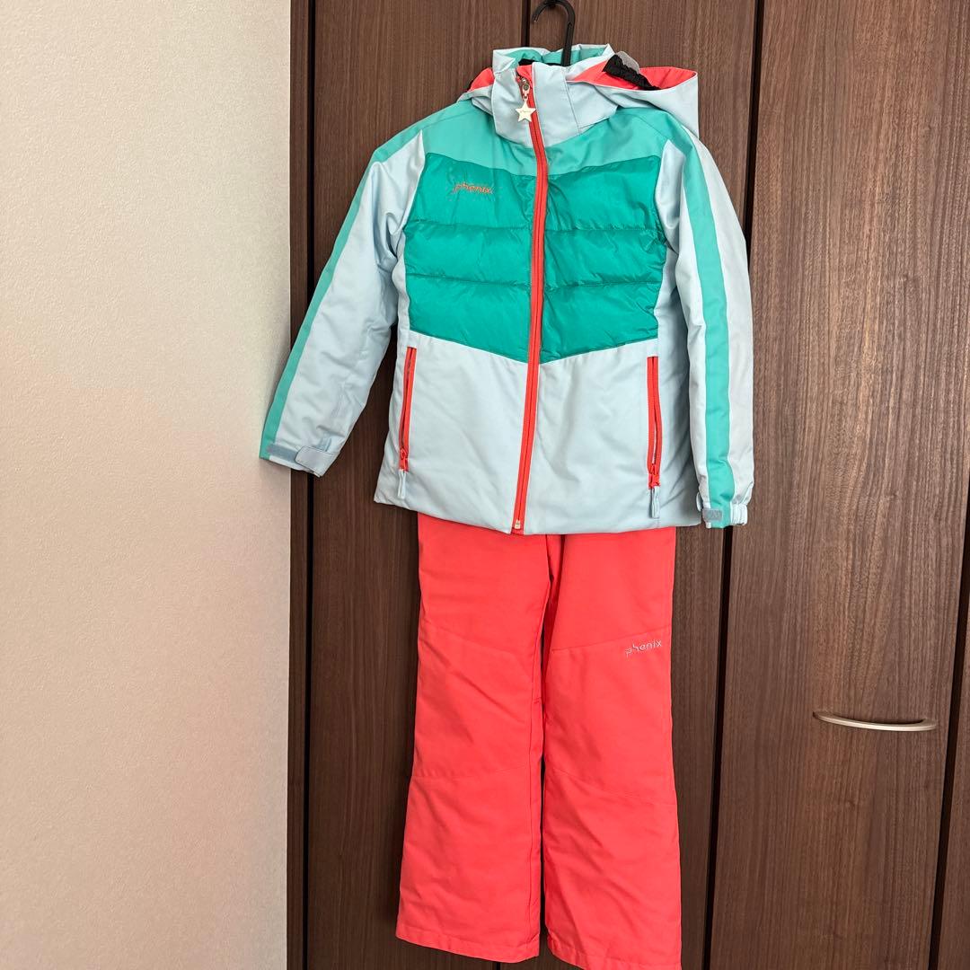 pinnacle 子供用スキーウェア 水色/緑