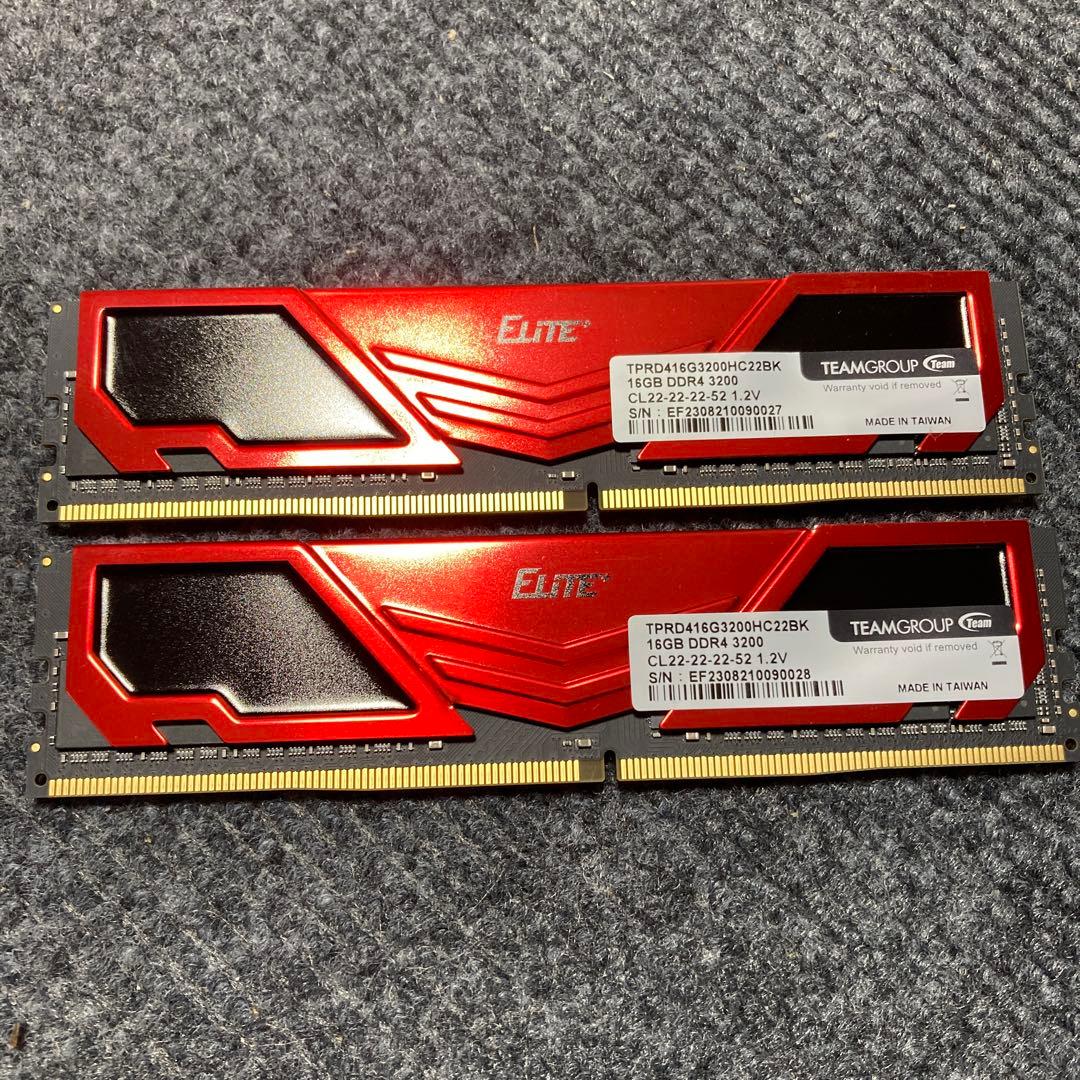 TeamGroup Elite DDR4 メモリー 32GB （16GB2枚）