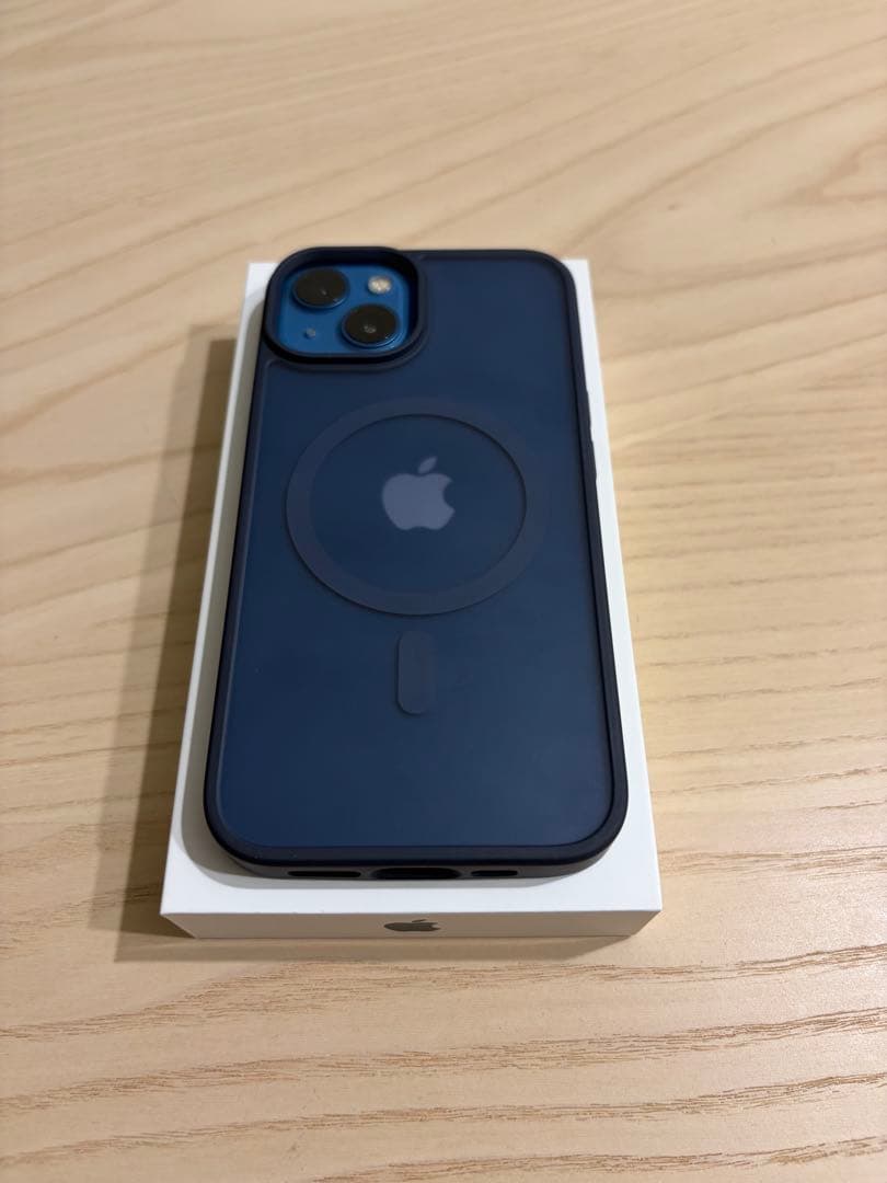 iPhone13 SIMフリー 128GB ブルー　箱、ケース、付属品あり