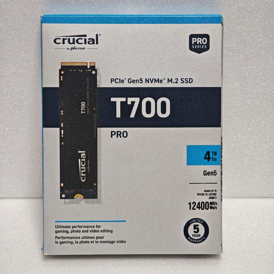 crucial T700 PRO Gen5 M.2 SSD 4TB 動作確認済