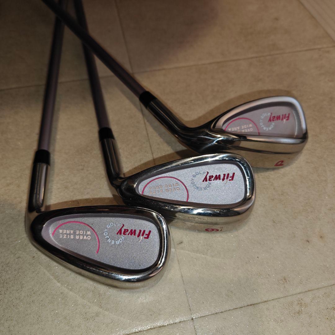 激カワFitway レディース ゴルフクラブ ハーフセット 6本 Lバッグおまけ