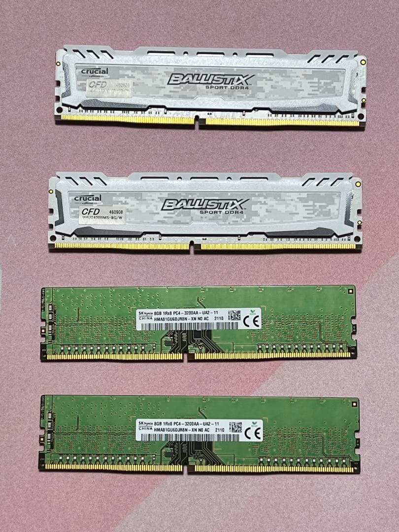 DDR4 8GB×4枚 Crucial DDR4 8GB 他2枚