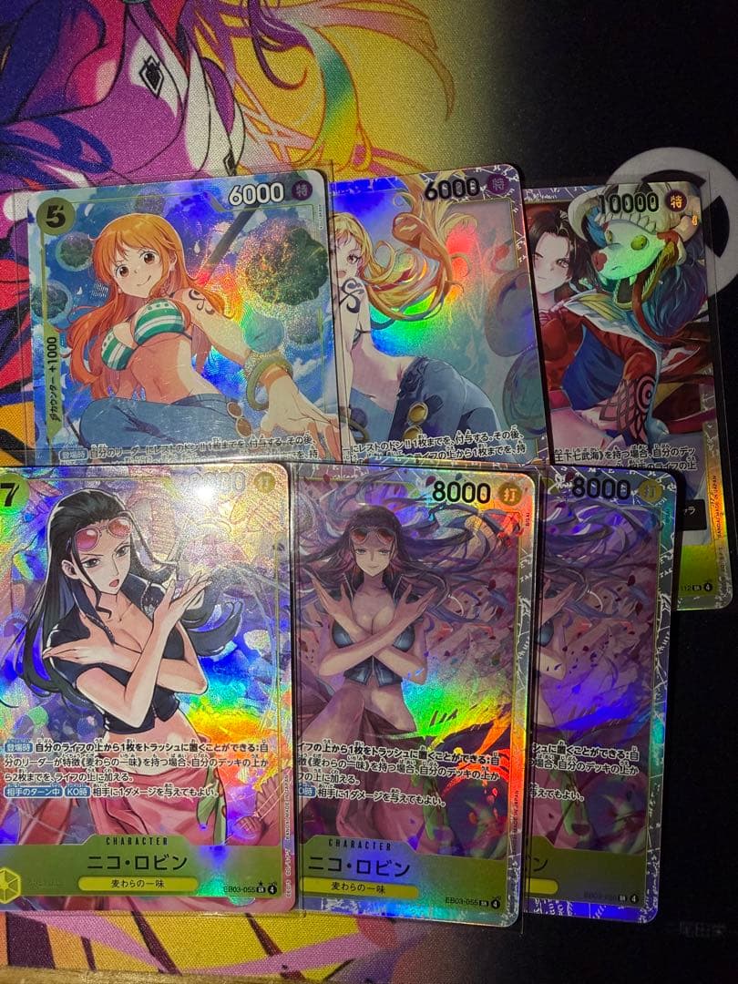 ワンピースカードナミsrパラレルロビンsrパラレルハンコックsr