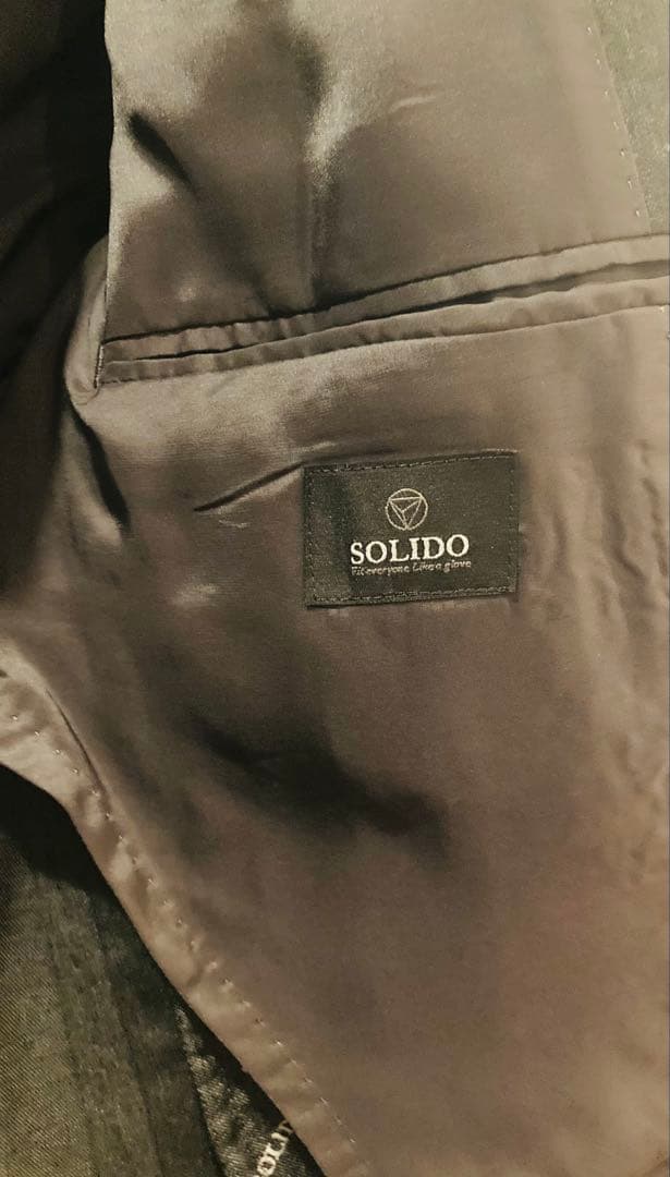 セール致します。solid コットンマナード　セットアップ　03　濃グレー