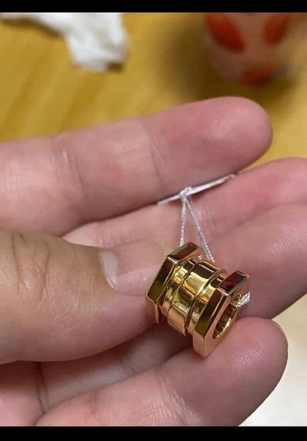 K18 yg 未使用バレルペンダント