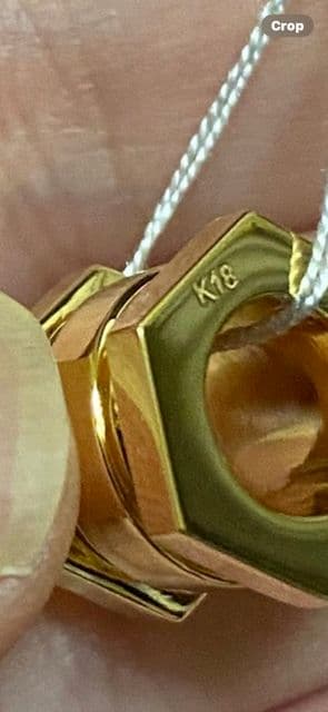 K18 yg 未使用バレルペンダント