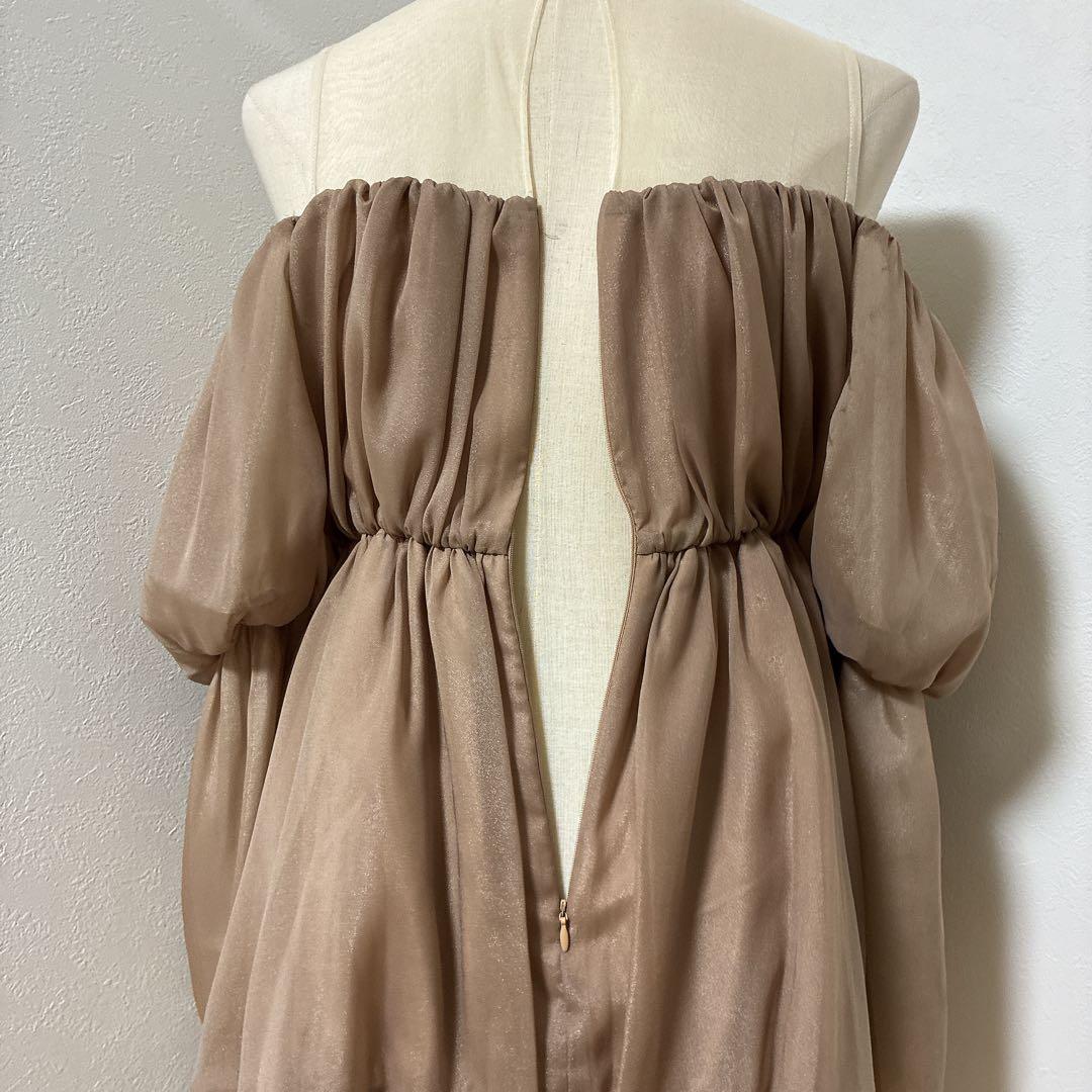 ANDRESDアンドレスド niana ベージュ　バルーンペプラムパンツドレス