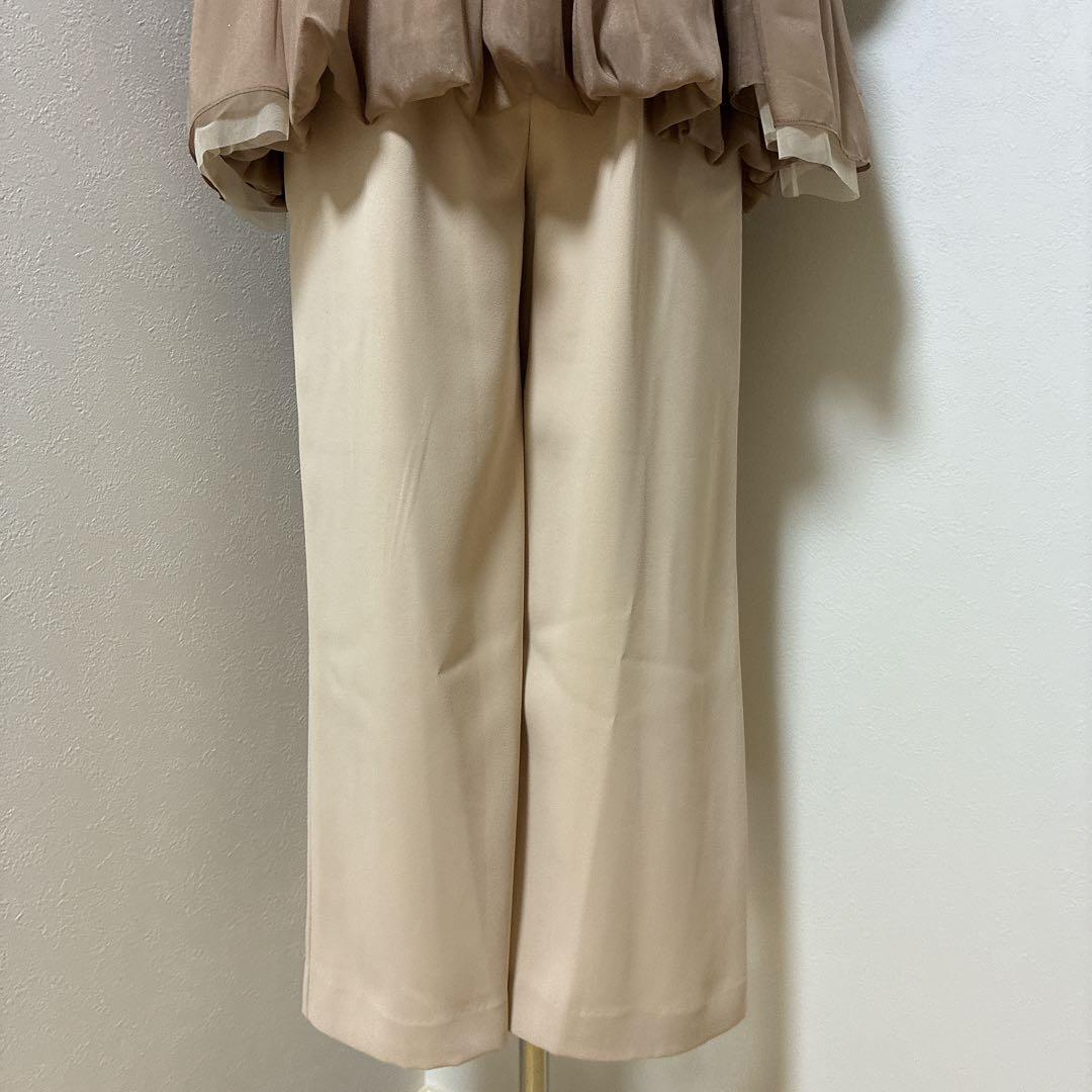 ANDRESDアンドレスド niana ベージュ　バルーンペプラムパンツドレス