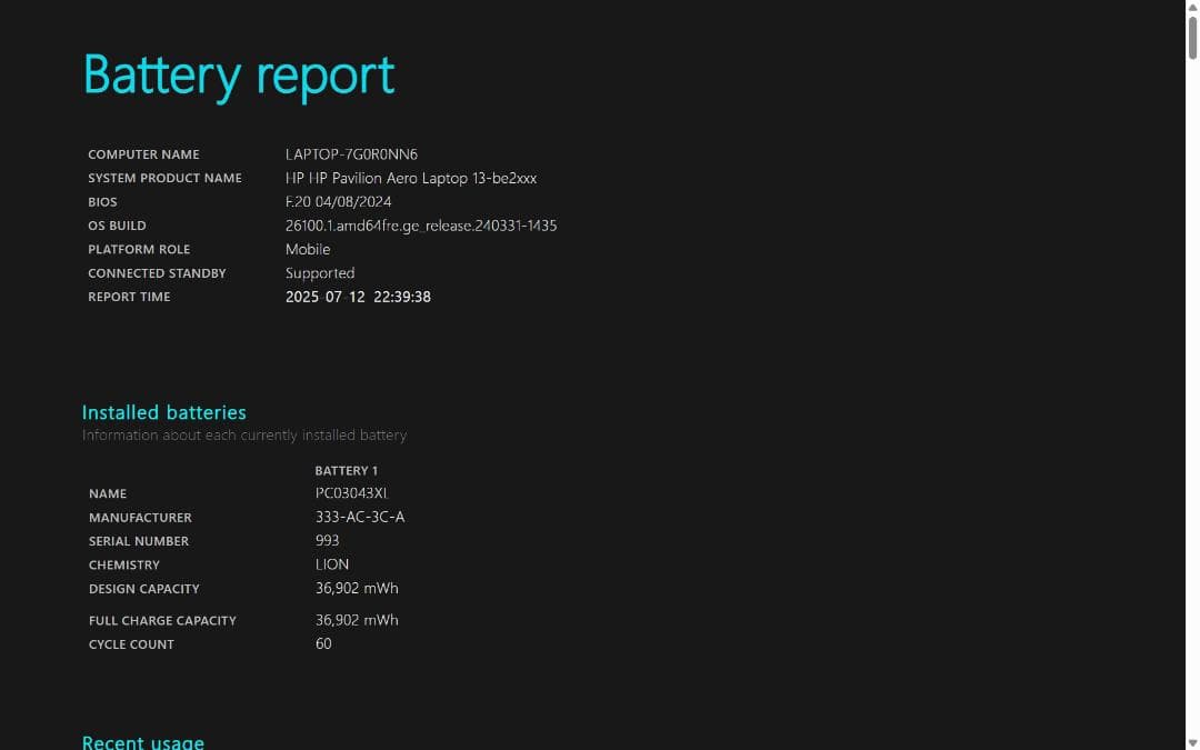 2023年式 モバイルノートPC HP Pavilion Aero 13 G3