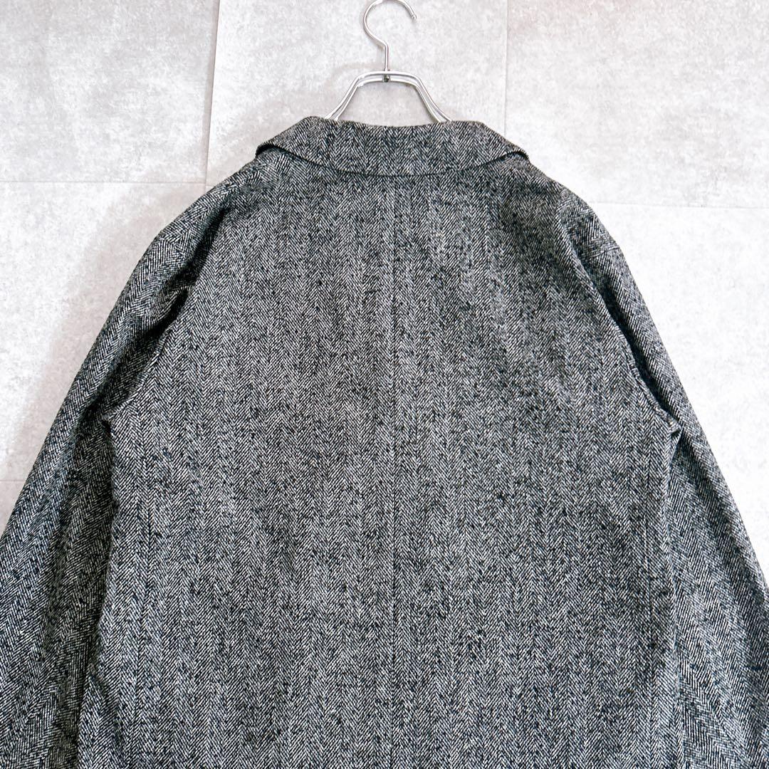 極美品✨ 23区 ヘリンボーンループツイード ジャケット コート 黒　2024年