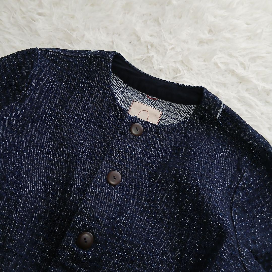 【Pal'las Palace】インディゴデニム　ノーカラージャケット