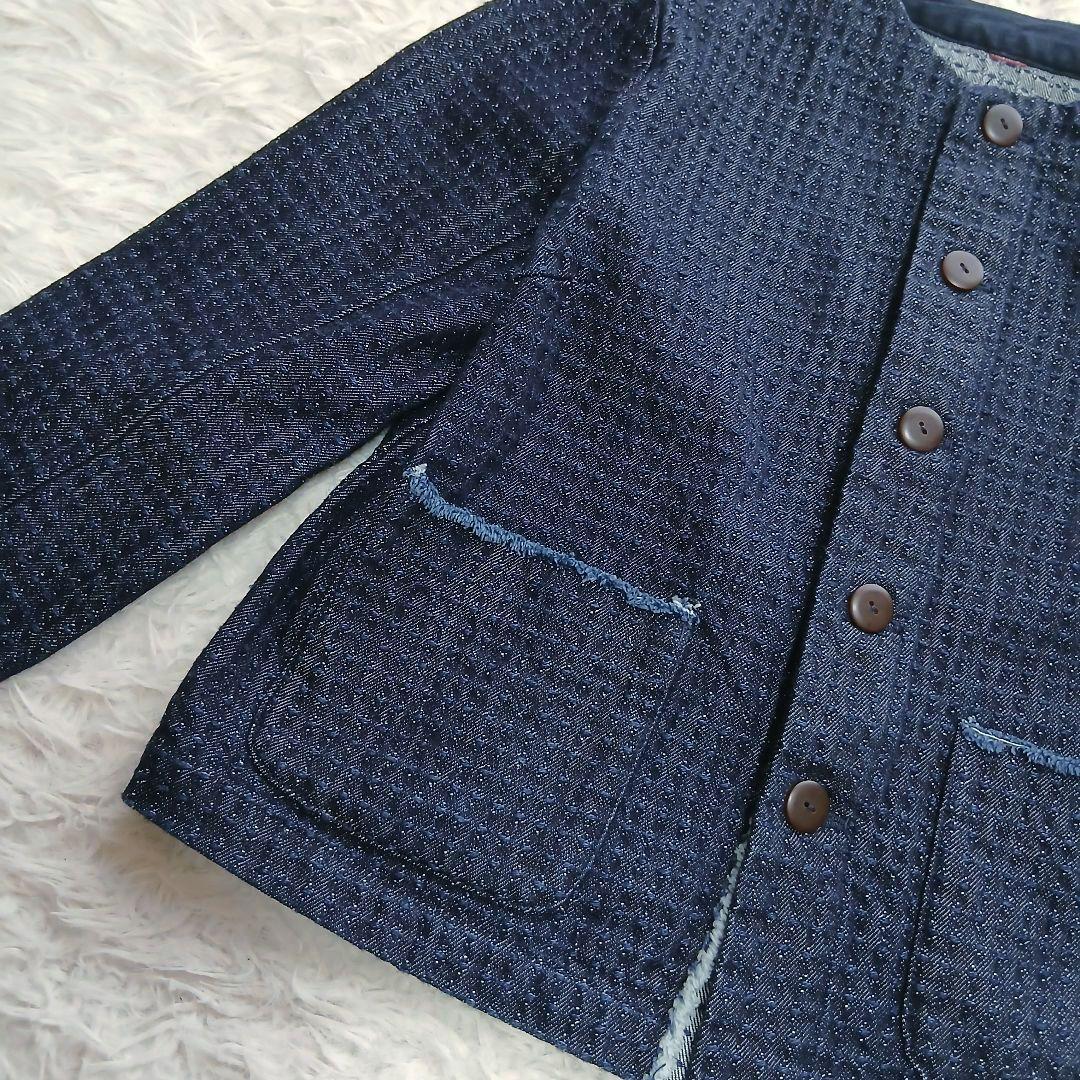 【Pal'las Palace】インディゴデニム　ノーカラージャケット