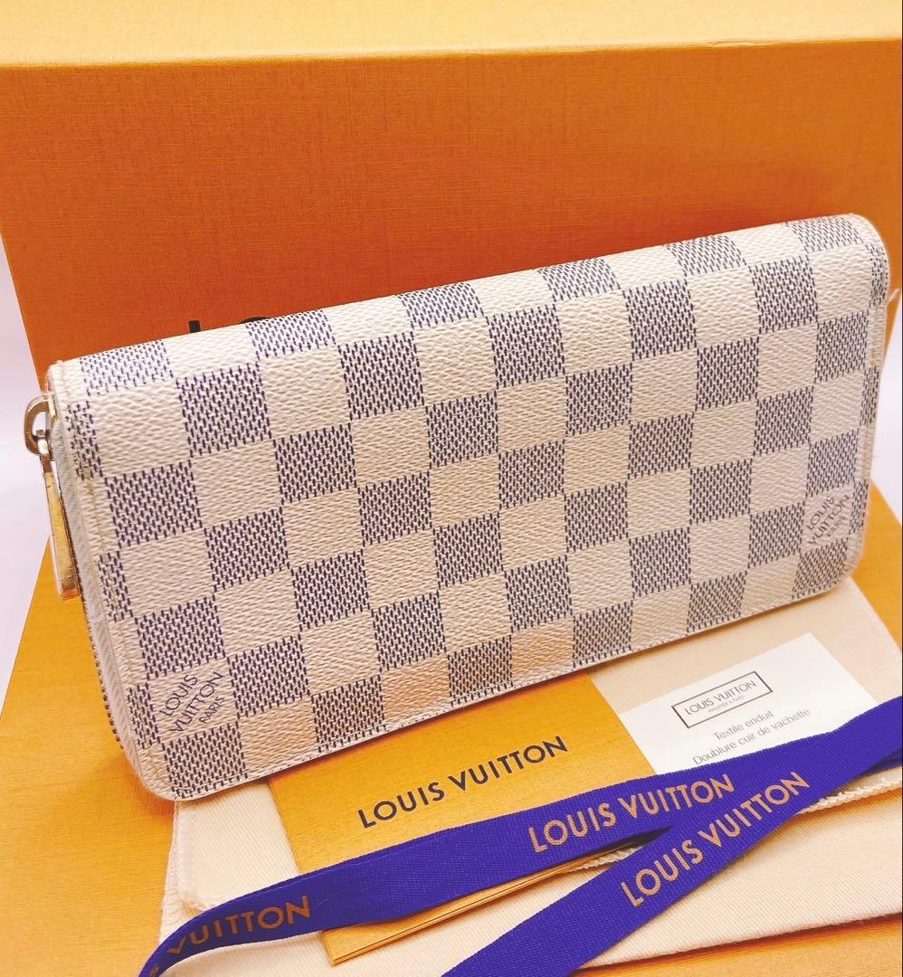 【美品】LOUIS VUITTON ダミエ・アズールジッピーウォレット☆箱付き♪