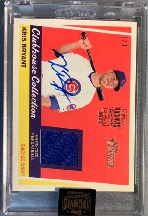 1of1 toppsarchivessignature2022クリスブライアント