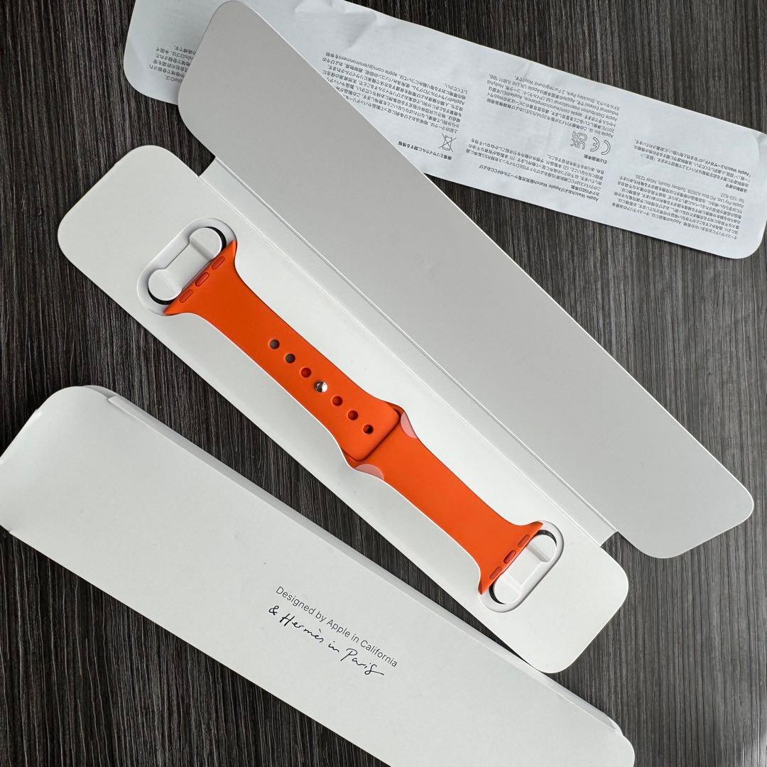 2656 未使用　Apple Watch エルメス　オレンジ　ラバー　スポーツ