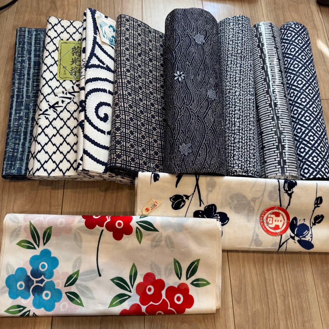 格安 リメイク　素材　 まとめ売り　着物　和服　10点　本染　浴衣　反物　高島屋