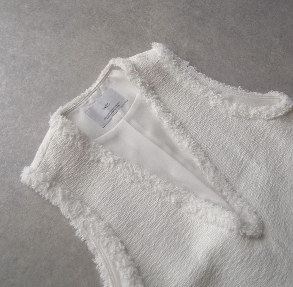 ■専用■美品 INED 4,6万円 インポート素材 ツイードのベスト ジレ 白