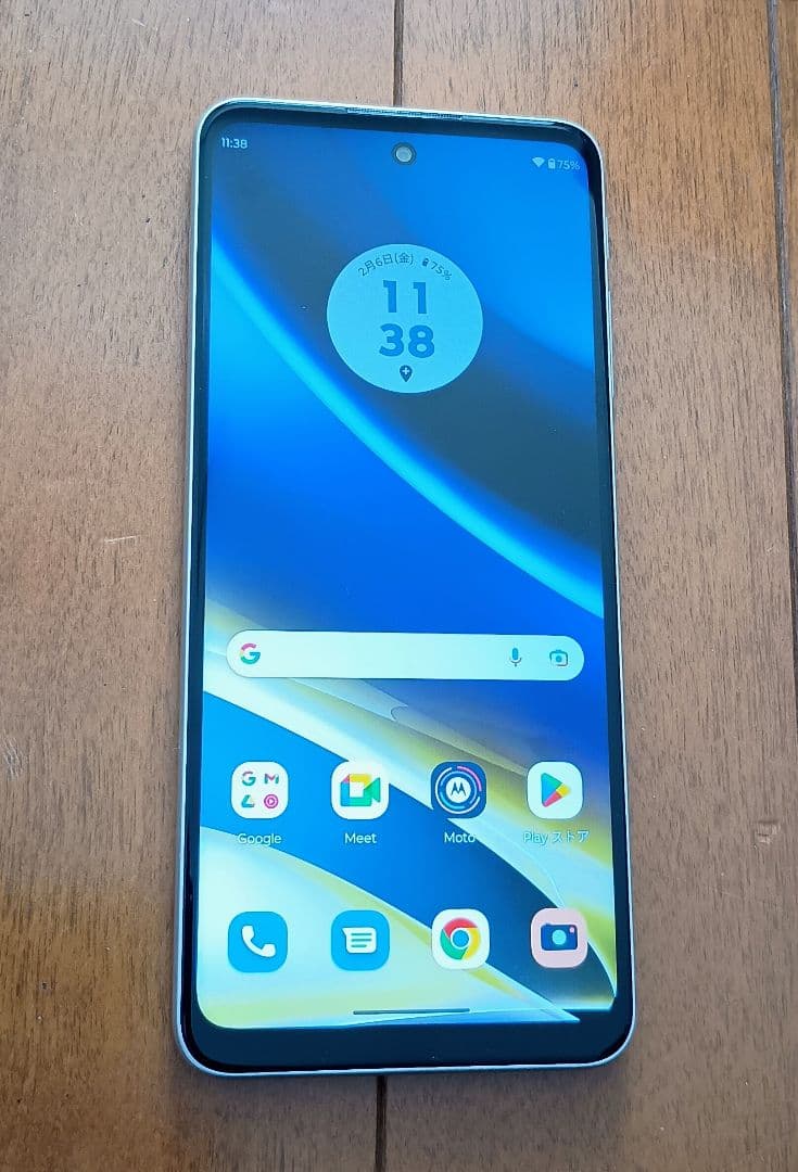 美品 Moto g52j 5G パールホワイト+Apple充電器+ケーブル