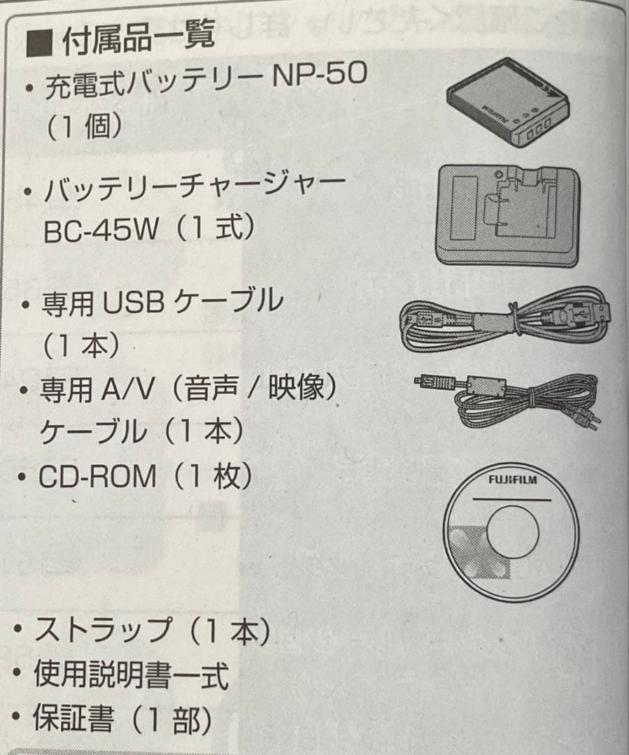 Fujifilm FinePix F550EXR 本体と付属品