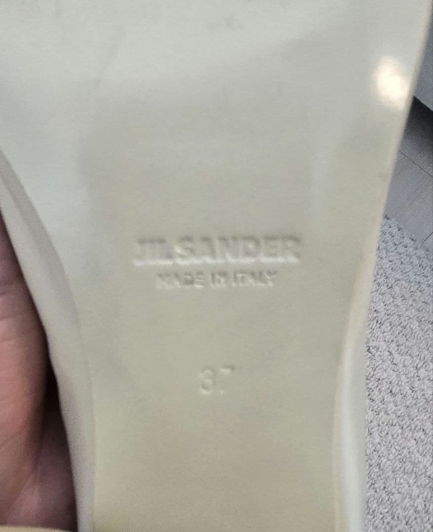 JIL SANDER クリーム色レザー ロングブーツ