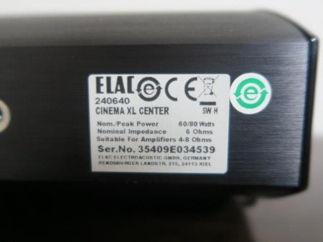 ELACエラック センタースピーカー CINEMA XL CENTER ★中古品