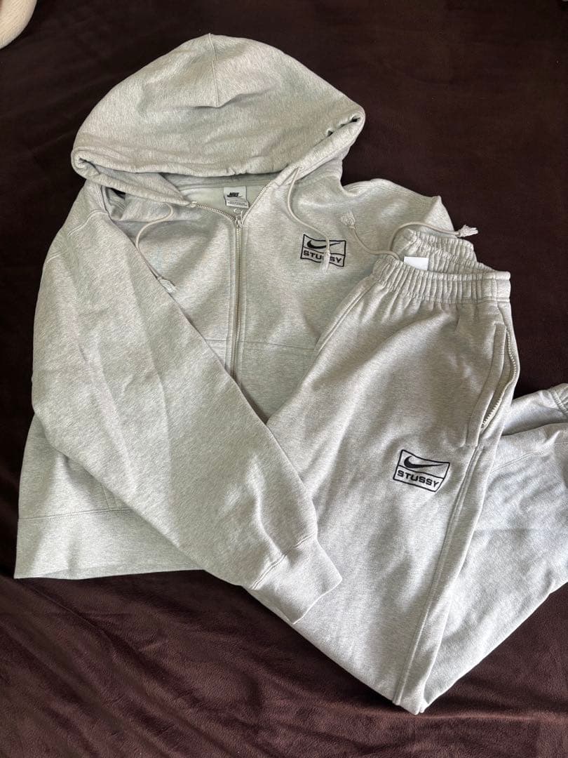 NIKE STUSSY ジップアップパーカー 上Sサイズ 下XSサイズ