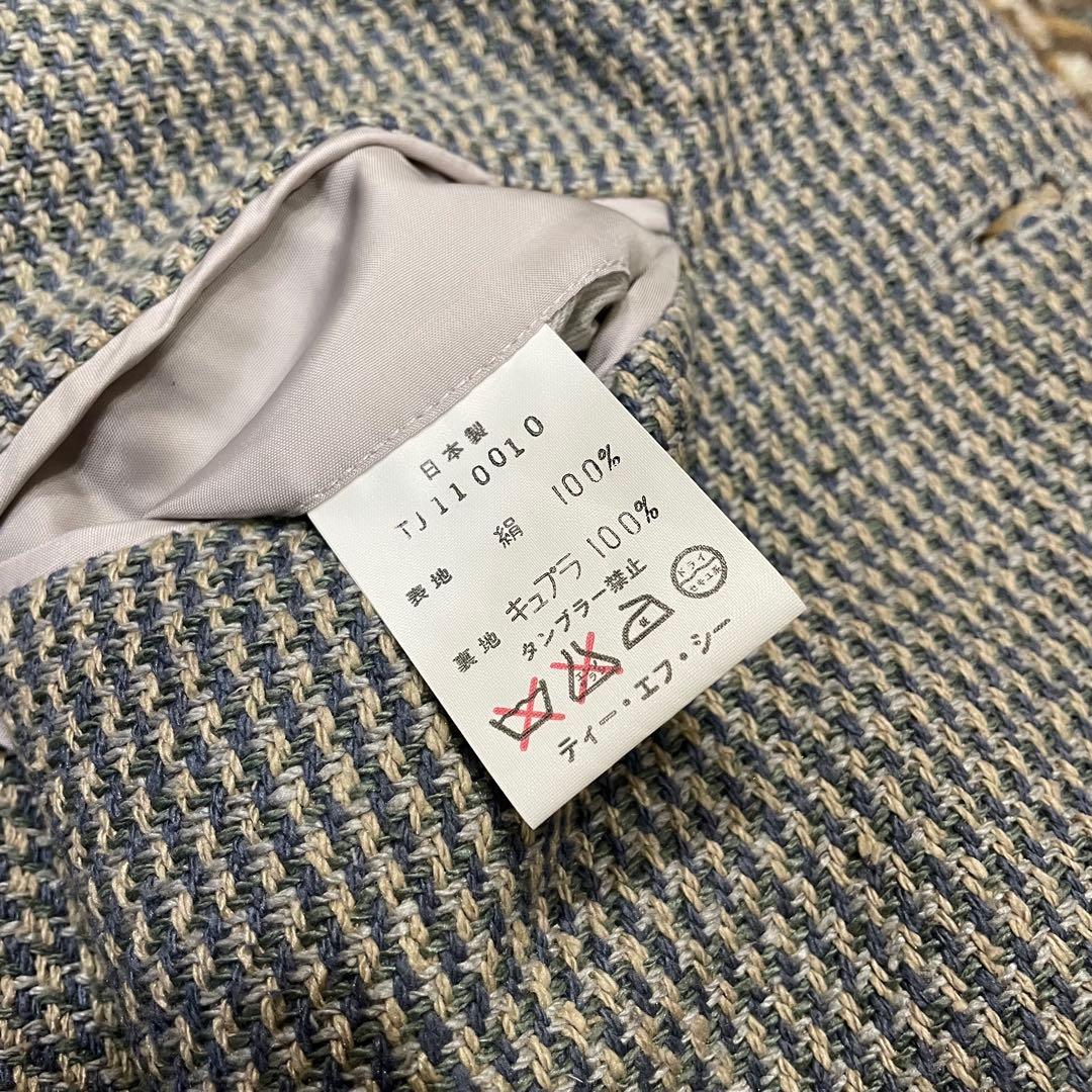 80-90s Dead stock　Pure Silk Tweed Setup