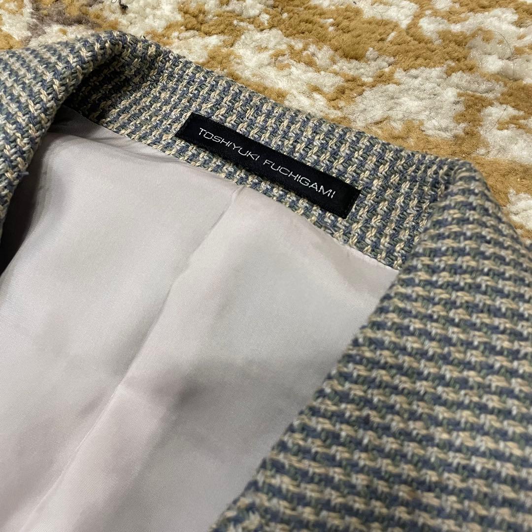 80-90s Dead stock　Pure Silk Tweed Setup