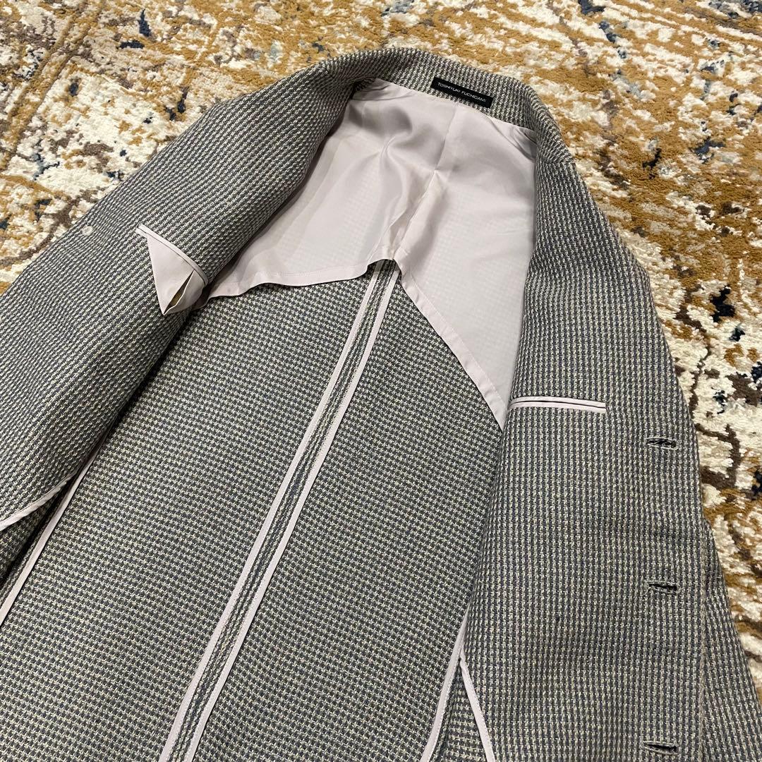 80-90s Dead stock　Pure Silk Tweed Setup