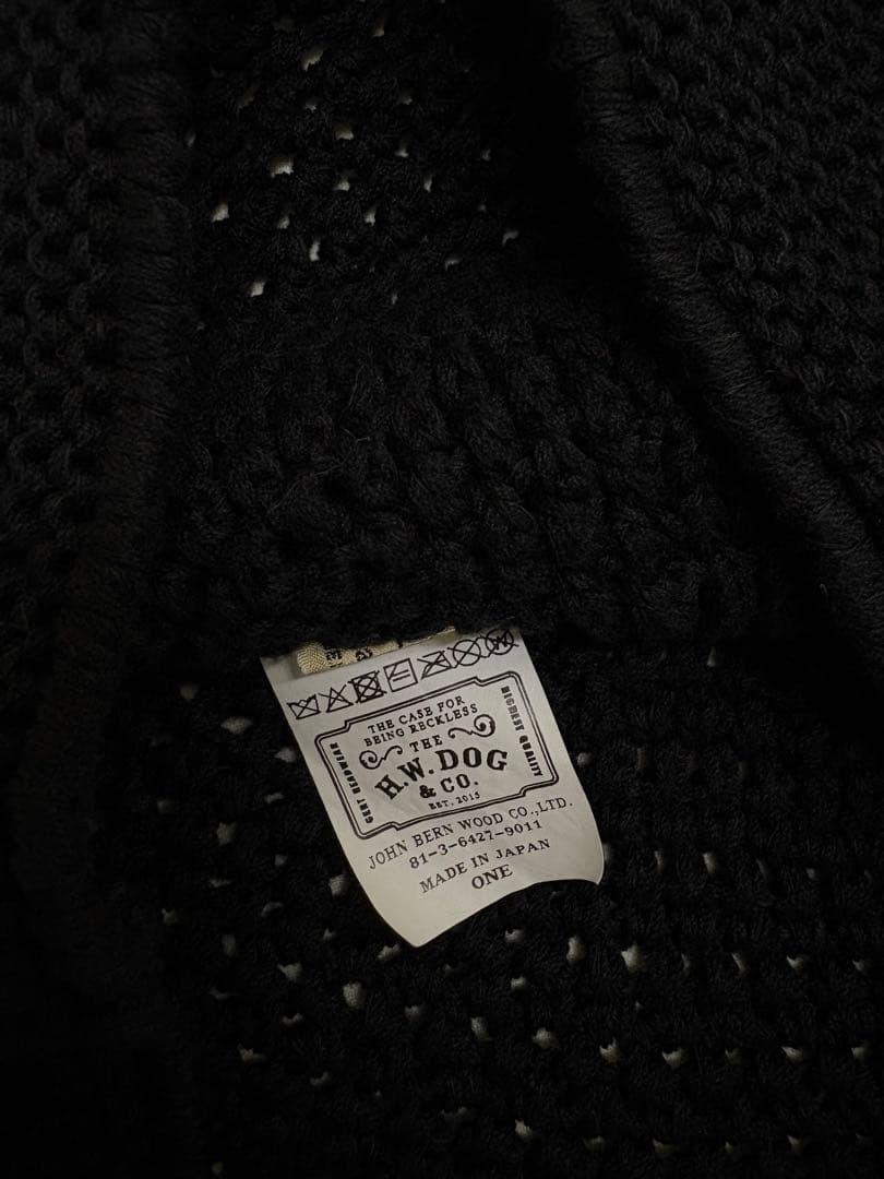 H.W.DOG & CO. ニットハット クロシェハット ブラック