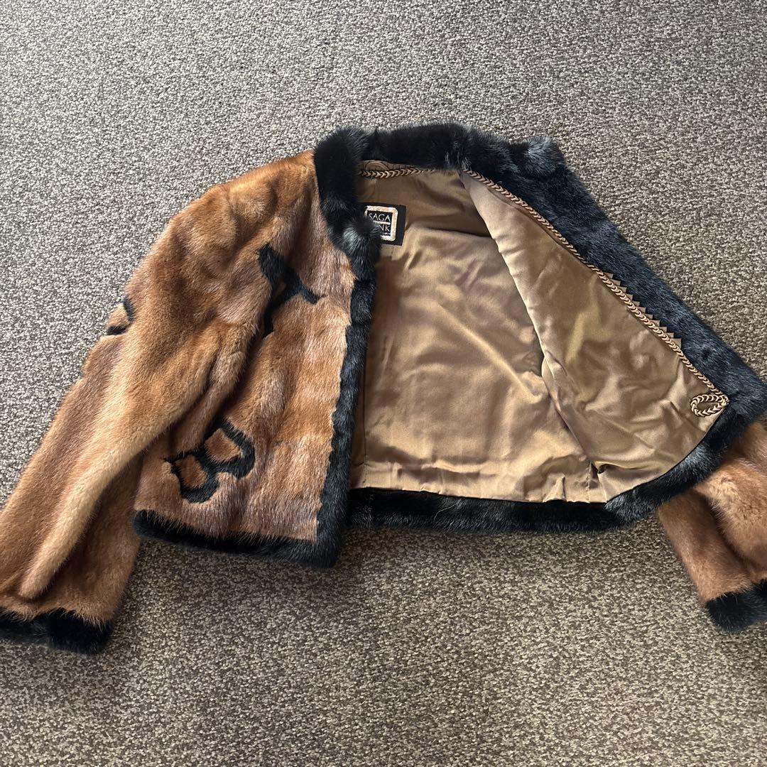 SAGA MINK 毛皮 クロップド丈 ショートジャケット