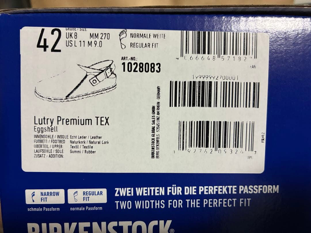 【※タイムセール※】新品未使用 ビルケン ボストン Lutry TEX 42