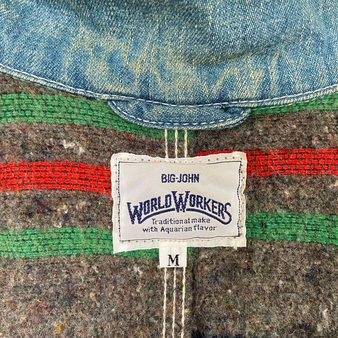 BIGJHON WORLDWORKERS　カバーオールデニムジャケット　M