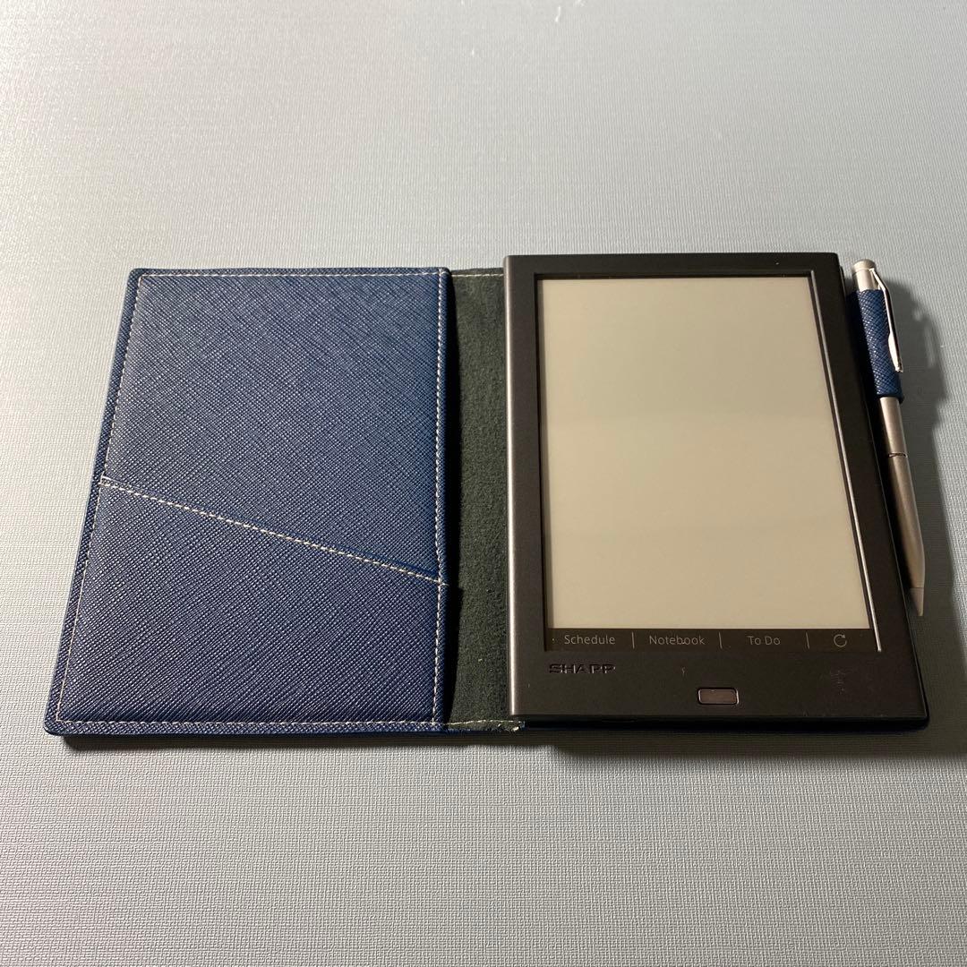 #シャープ電子ノート#SHARP WG−PN1 ブラック系 #表カバー ネイビー