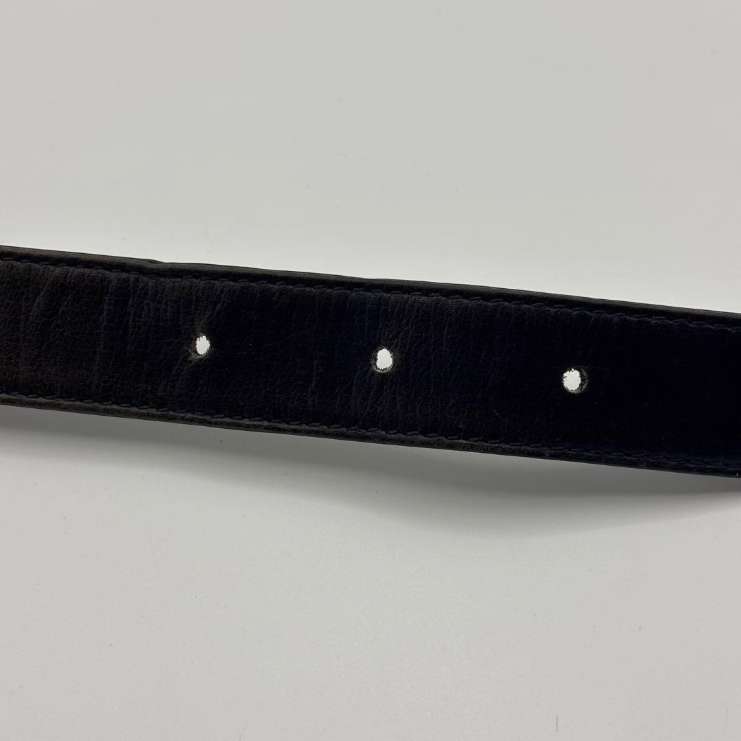 CHANEL シャネル　ベルト　レザー　ブラック　ブランドロゴ　レディース