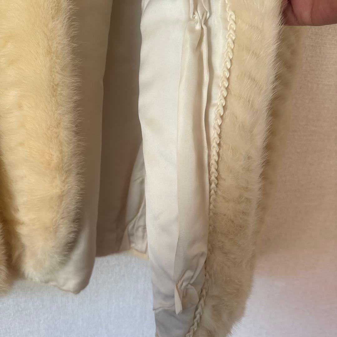 アイボリー 毛皮コート