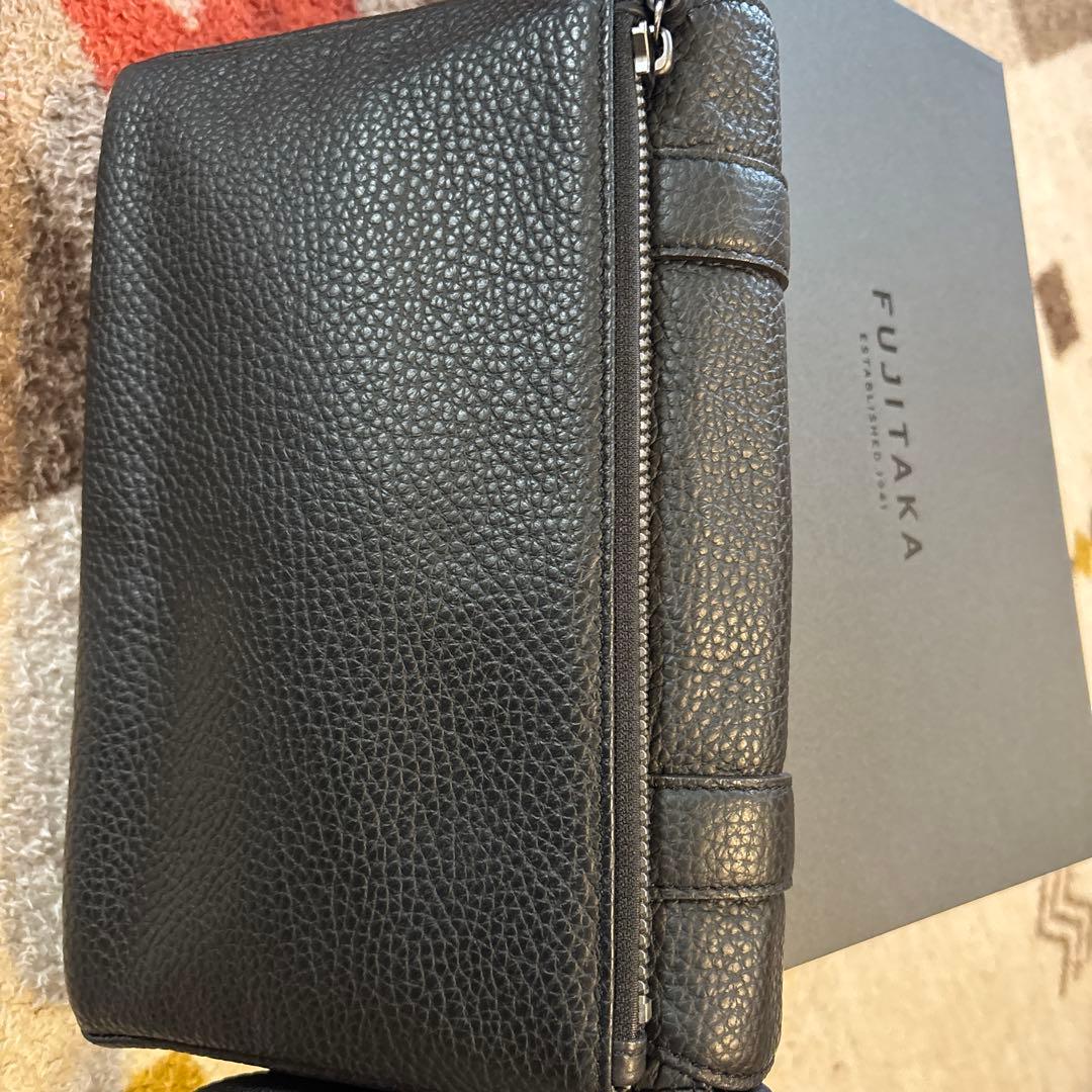 FUJITAKA かぶせ レザーショルダーバッグ スモール 美品