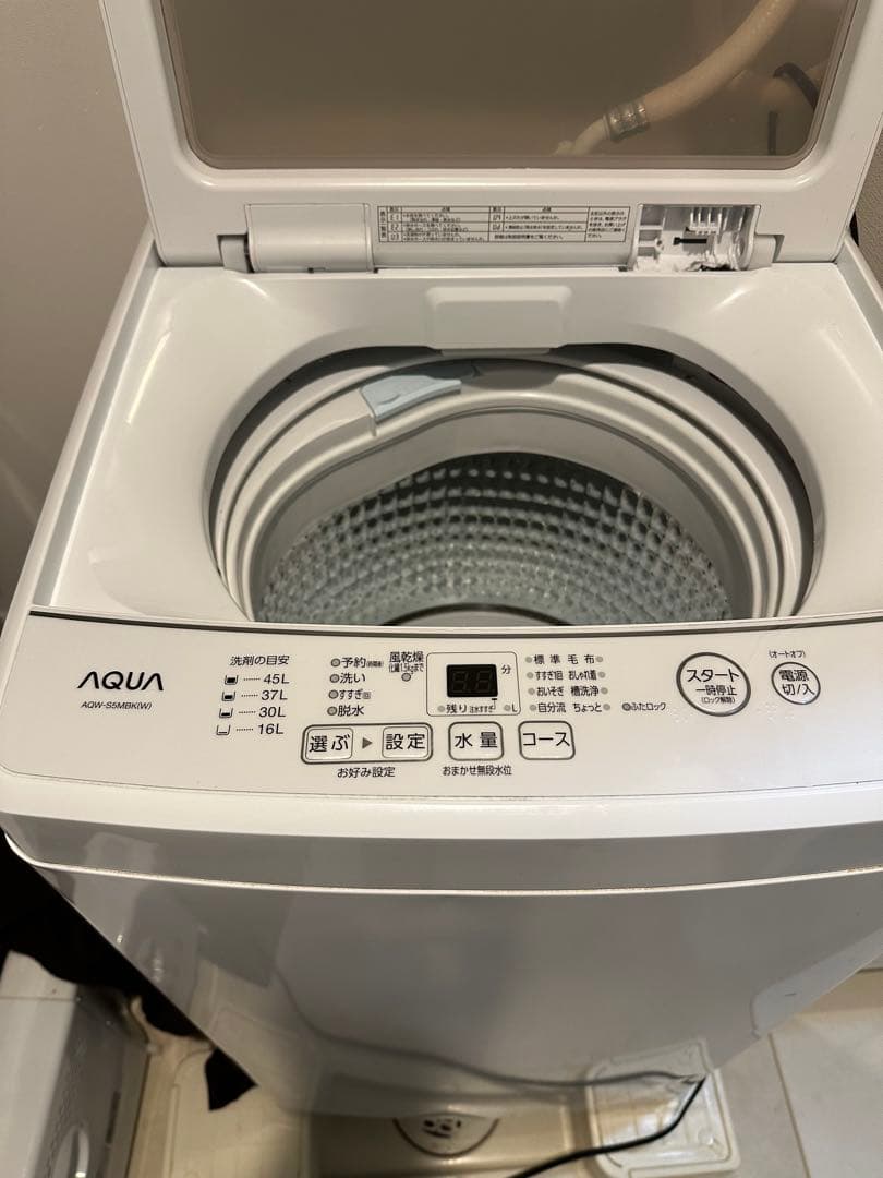 AQUA 5.0kg 3D Active Wash 洗濯機　破損部分あり