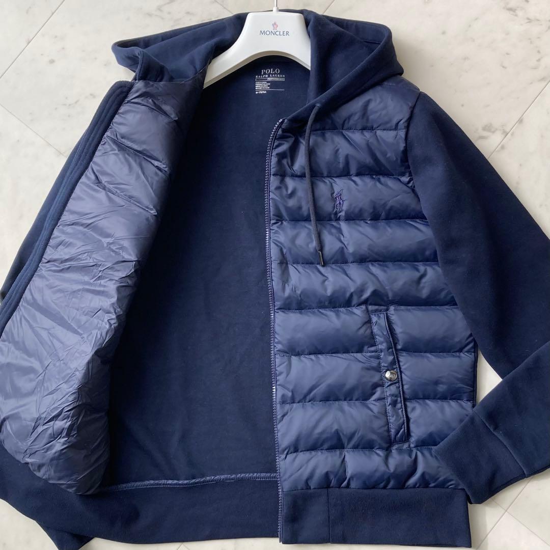 良品 POLO RALPH LAUREN ハイブリッド 切替 ダウンジャケット