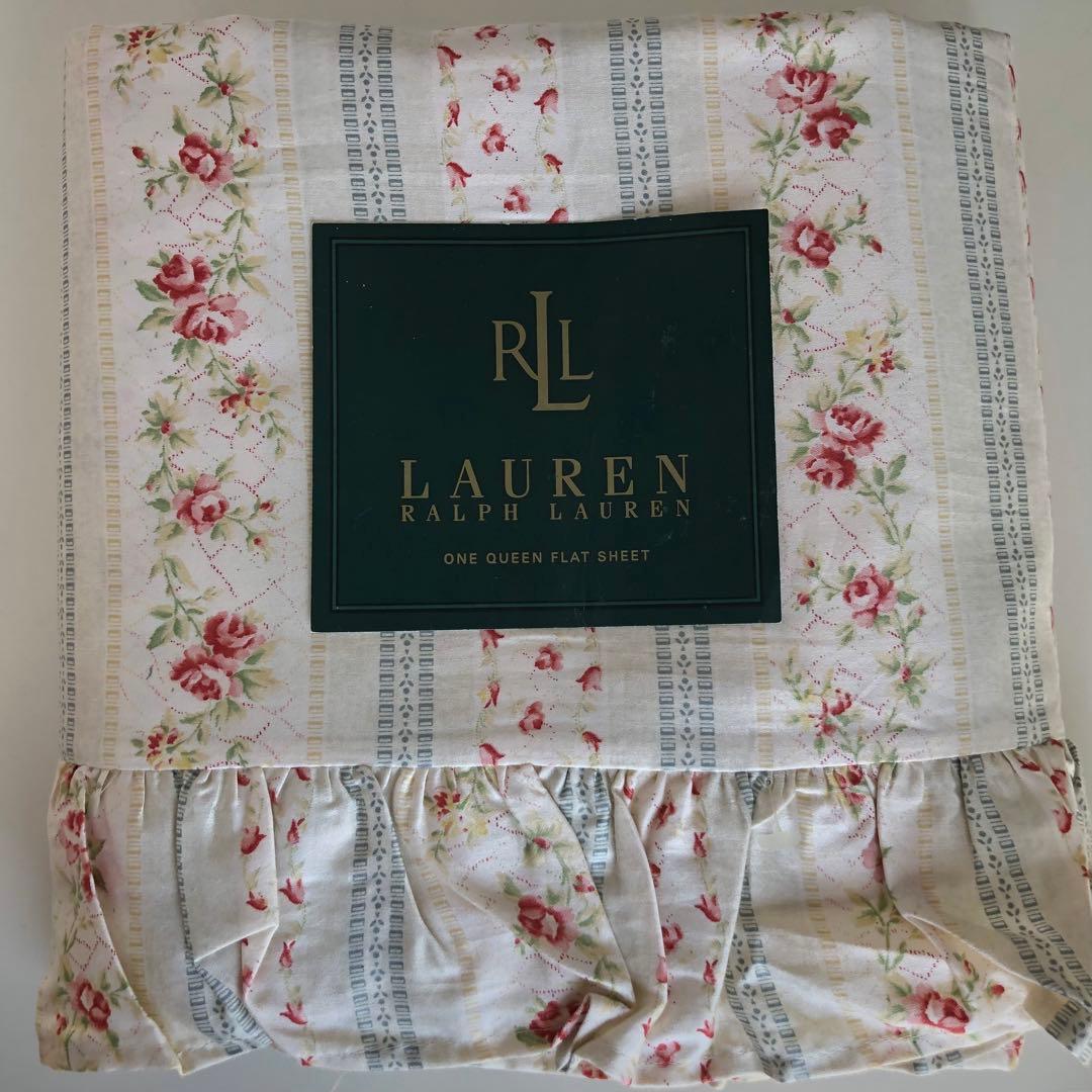 Lauren Ralph フラットシーツ クイーン